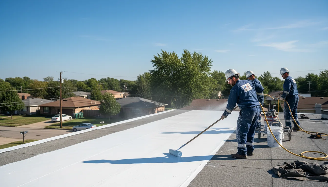Commercial roof coating in Chana, IL near me